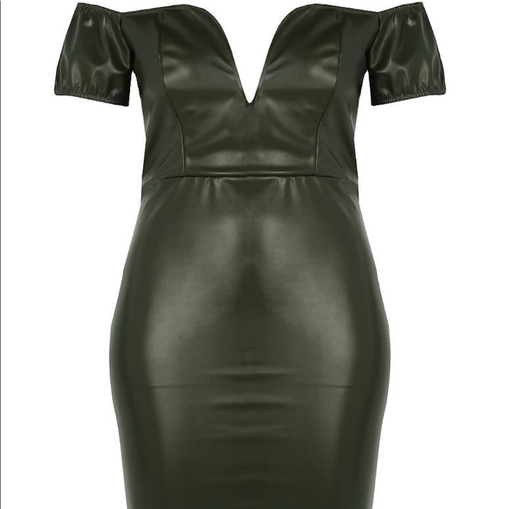 faux leather dress